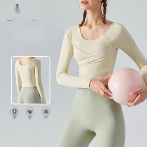 00-91-1.jpg Women's Yoga Top Built-in Bra Slimming Summer ZJ-NB-DSL399