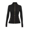 01-2-1.jpg Polka-Dot Stand-Collar Slim Yoga Jacket – Quick-Dry Zip-Up Long-Sleeve Active Jacket OEM Wholesale