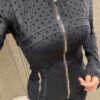 03-3-1.jpg Polka-Dot Stand-Collar Slim Yoga Jacket – Quick-Dry Zip-Up Long-Sleeve Active Jacket OEM Wholesale