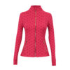 07-1.jpg Polka-Dot Stand-Collar Slim Yoga Jacket – Quick-Dry Zip-Up Long-Sleeve Active Jacket OEM Wholesale