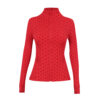 08-1.jpg Polka-Dot Stand-Collar Slim Yoga Jacket – Quick-Dry Zip-Up Long-Sleeve Active Jacket OEM Wholesale