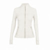 11-2-1.jpg Polka-Dot Stand-Collar Slim Yoga Jacket – Quick-Dry Zip-Up Long-Sleeve Active Jacket OEM Wholesale