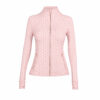 13-2-1.jpg Polka-Dot Stand-Collar Slim Yoga Jacket – Quick-Dry Zip-Up Long-Sleeve Active Jacket OEM Wholesale