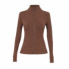 16-2-1.jpg Polka-Dot Stand-Collar Slim Yoga Jacket – Quick-Dry Zip-Up Long-Sleeve Active Jacket OEM Wholesale