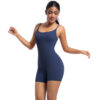 c01-12-1.jpg Naked-Feel Strap Yoga Bodysuit – Short-Sleeve Stripe Dance Fitness One-Piece (6673) OEM Wholesale