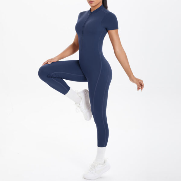 c02-10-1.jpg Zipper Yoga Bodysuit One-Piece with Padded Bra – Open-Collar Backless Fitness Jumpsuit (6698) OEM Wholesale