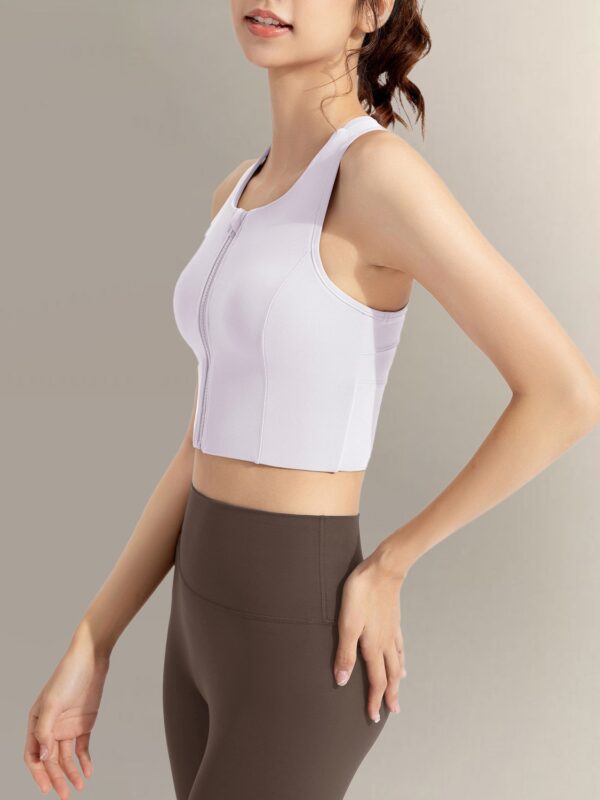 c02-17-1.jpg Front-Zip High-Support Sports Bra – Anti-Bacterial Quick-Dry Running Yoga Vest with Padded Cups (No.319) OEM Wholesale
