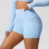 c02-8-1.jpg High-Waist Yoga Shorts with Pockets – Quick-Dry 3-Inch Biker Shorts (7109) OEM Wholesale