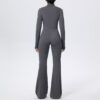 c03-6-1.jpg Naked-Feel Zipper Long-Sleeve Yoga Bodysuit Jumpsuit – Wide-Leg Flared One-Piece Gym Suit OEM Wholesale