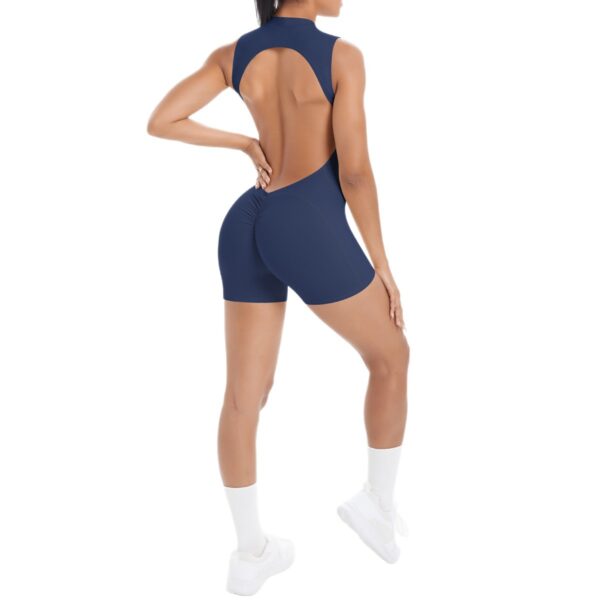 c04-14-1.jpg Cutout Sleeveless Yoga Bodysuit with Padded Bra – Peach-Bum Athletic One-Piece (6699) OEM Wholesale