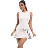 c04-16-1.jpg Tennis Skirt Bodysuit One-Piece – Cool-Touch Backless Slimming Dress with Built-in Shorts (6672) OEM Wholesale