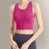 c04-19-1.jpg Front-Zip High-Support Sports Bra – Anti-Bacterial Quick-Dry Running Yoga Vest with Padded Cups (No.319) OEM Wholesale
