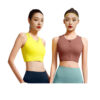 c04-20-1.jpg Front-Zip Long-Line Shaping Yoga Vest – High-Stretch Compression Sports Bra Top with Padded Cups OEM Wholesale