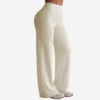 Polka Dot Wide-Leg Yoga Pants – High-Waist Tummy-Control Flare Pants with Pockets OEM Wholesale