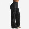 c06-10-1.jpg Polka Dot Wide-Leg Yoga Pants – High-Waist Tummy-Control Flare Pants with Pockets OEM Wholesale