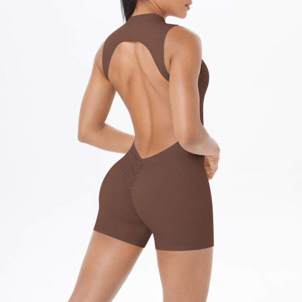 c06-18-1.jpg Cutout Sleeveless Yoga Bodysuit with Padded Bra – Peach-Bum Athletic One-Piece (6699) OEM Wholesale