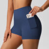 c07-12-1.jpg High-Waist Yoga Shorts with Pockets – Quick-Dry 3-Inch Biker Shorts (7109) OEM Wholesale