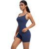 c07-15-1.jpg Naked-Feel Strap Yoga Bodysuit – Short-Sleeve Stripe Dance Fitness One-Piece (6673) OEM Wholesale