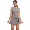 c08-19-1.jpg Tennis Skirt Bodysuit One-Piece – Cool-Touch Backless Slimming Dress with Built-in Shorts (6672) OEM Wholesale