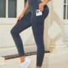 c08-7-1.jpg High-Waisted Solid Slim-Fit Yoga Leggings – Quick-Dry Run / Workout Pants (OEM / Wholesale)