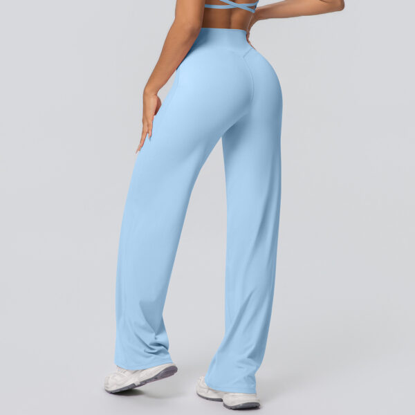 c09-12-1.jpg High-Waist Straight-Leg Yoga Pants – Thin Skin-Friendly Quick-Dry Fitness Pants (Peach-Bum Series) OEM Wholesale