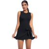 c09-19-1.jpg Tennis Skirt Bodysuit One-Piece – Cool-Touch Backless Slimming Dress with Built-in Shorts (6672) OEM Wholesale
