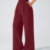 c10-9-1.jpg High-Waist Straight-Leg Yoga Pants – Draped Relaxed Fit Long Pants with Pockets OEM Wholesale