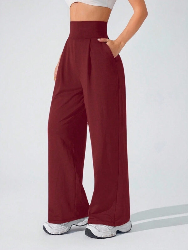 c10-9-1.jpg High-Waist Straight-Leg Yoga Pants – Draped Relaxed Fit Long Pants with Pockets OEM Wholesale