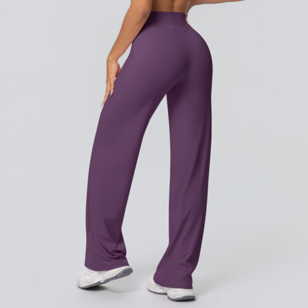 c12-6-1.jpg High-Waist Straight-Leg Yoga Pants – Thin Skin-Friendly Quick-Dry Fitness Pants (Peach-Bum Series) OEM Wholesale