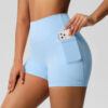 c12-7-1.jpg High-Waist Yoga Shorts with Pockets – Quick-Dry 3-Inch Biker Shorts (7109) OEM Wholesale