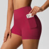 c13-7-1.jpg High-Waist Yoga Shorts with Pockets – Quick-Dry 3-Inch Biker Shorts (7109) OEM Wholesale