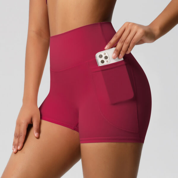 c13-7-1.jpg High-Waist Yoga Shorts with Pockets – Quick-Dry 3-Inch Biker Shorts (7109) OEM Wholesale