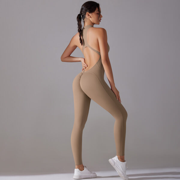 c13-9-1.jpg Zipper Shaping Yoga Bodysuit One-Piece – Tummy-Control Cutout Backless Long-Leg Suit (6661) OEM Wholesale