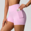 c14-7-1.jpg High-Waist Yoga Shorts with Pockets – Quick-Dry 3-Inch Biker Shorts (7109) OEM Wholesale