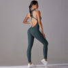c15-7-1.jpg Zipper Shaping Yoga Bodysuit One-Piece – Tummy-Control Cutout Backless Long-Leg Suit (6661) OEM Wholesale