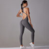c16-7-1.jpg Zipper Shaping Yoga Bodysuit One-Piece – Tummy-Control Cutout Backless Long-Leg Suit (6661) OEM Wholesale