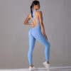 c18-6-1.jpg Zipper Shaping Yoga Bodysuit One-Piece – Tummy-Control Cutout Backless Long-Leg Suit (6661) OEM Wholesale