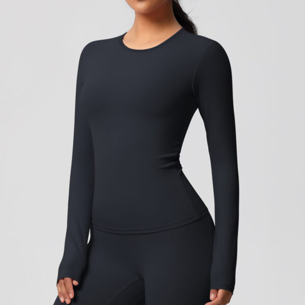 img_026-1.jpg Long-Sleeve Yoga Top – Soft Stretch Workout Top (7102 Series) OEM Wholesale