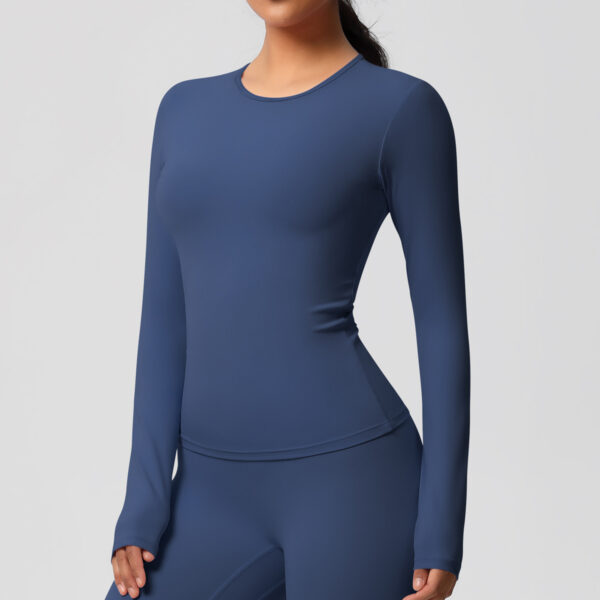 img_027-1.jpg Long-Sleeve Yoga Top – Soft Stretch Workout Top (7102 Series) OEM Wholesale