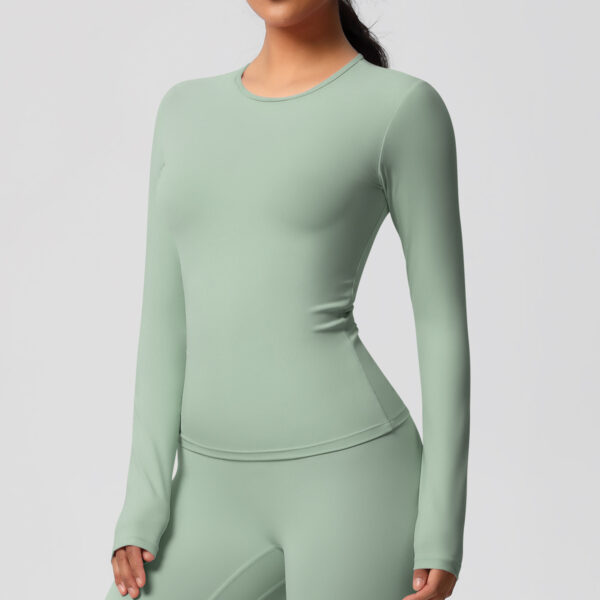 img_028-1.jpg Long-Sleeve Yoga Top – Soft Stretch Workout Top (7102 Series) OEM Wholesale
