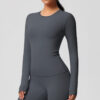 img_030-1.jpg Long-Sleeve Yoga Top – Soft Stretch Workout Top (7102 Series) OEM Wholesale