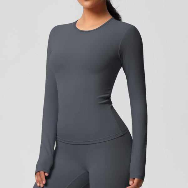 img_030-1.jpg Long-Sleeve Yoga Top – Soft Stretch Workout Top (7102 Series) OEM Wholesale
