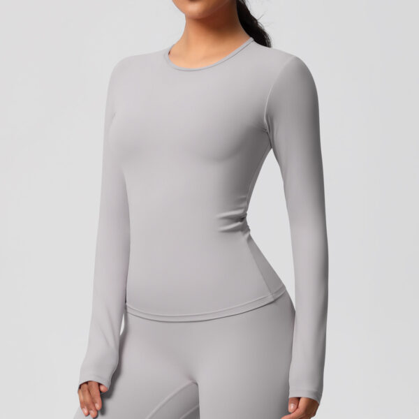 img_031-1.jpg Long-Sleeve Yoga Top – Soft Stretch Workout Top (7102 Series) OEM Wholesale