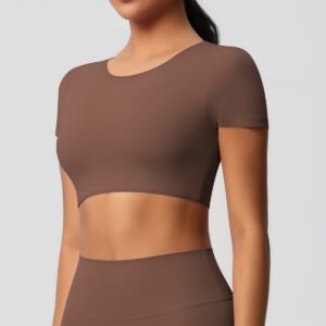 img_055-1.jpg Short-Sleeve Yoga Top – Everyday Performance Tee (7105 Series) OEM Wholesale