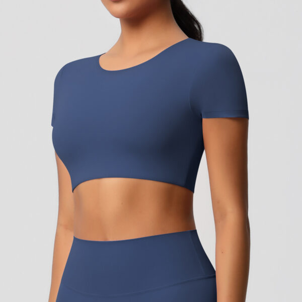 img_057-1.jpg Short-Sleeve Yoga Top – Everyday Performance Tee (7105 Series) OEM Wholesale