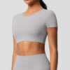 img_061-1.jpg Short-Sleeve Yoga Top – Everyday Performance Tee (7105 Series) OEM Wholesale