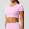 img_064-1.jpg Short-Sleeve Yoga Top – Everyday Performance Tee (7105 Series) OEM Wholesale